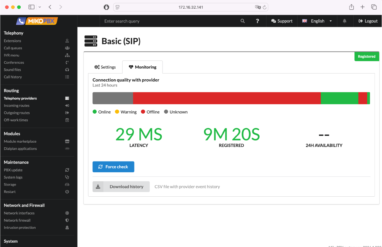 Provider monitoring