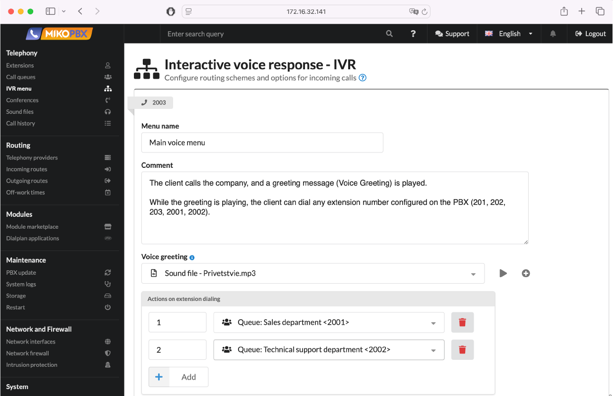 Voice menus