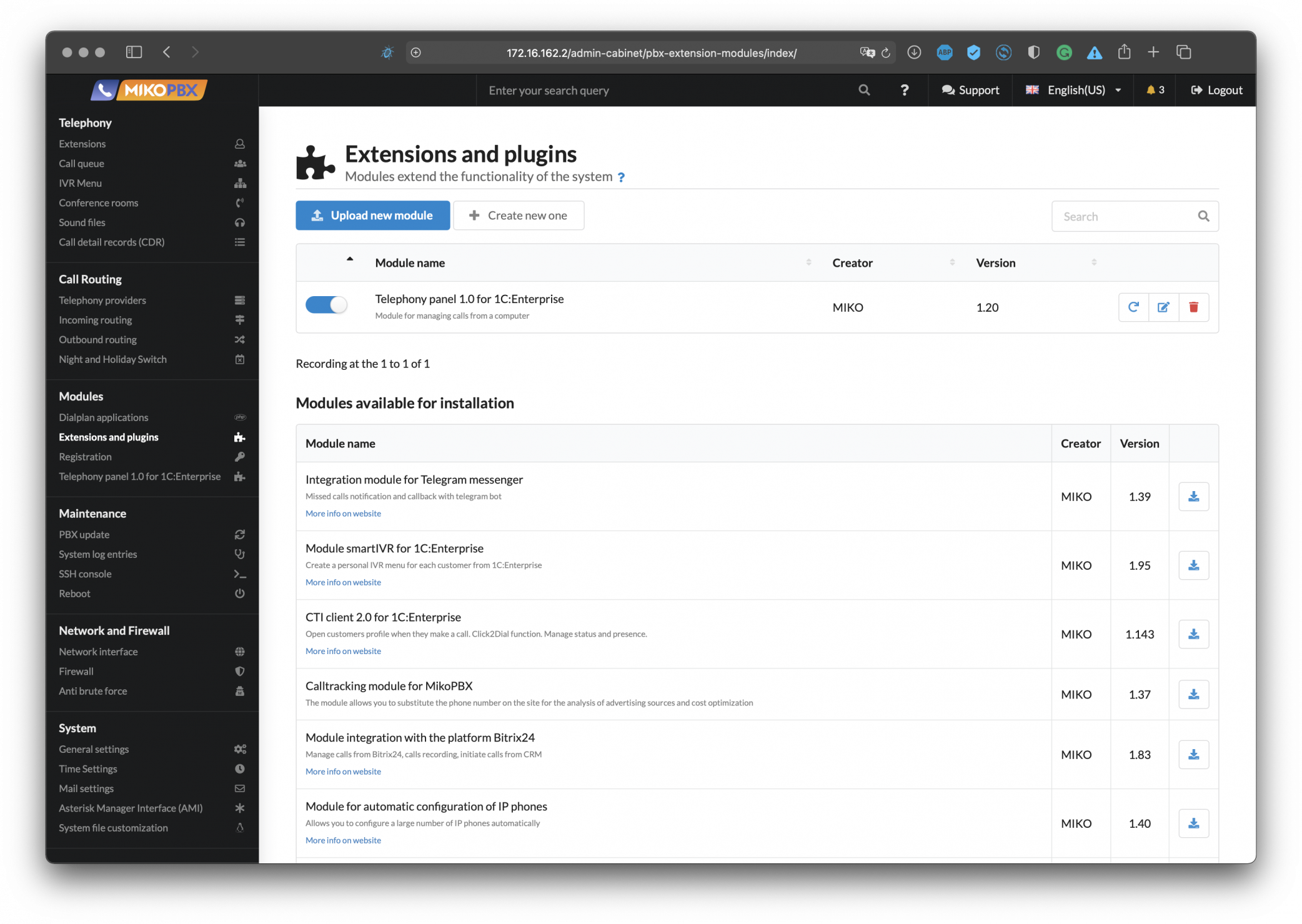 Free MikoPBX features